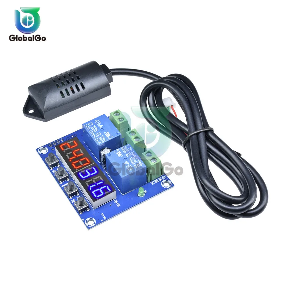 DC 12 V цифровой дисплей двойной выход Термостат светодиодный регулятор влажности
