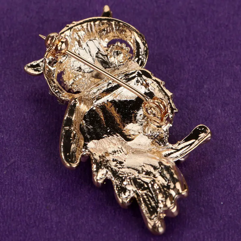 Модные цветные блестящие украшения Стразы в виде совы с инкрустацией