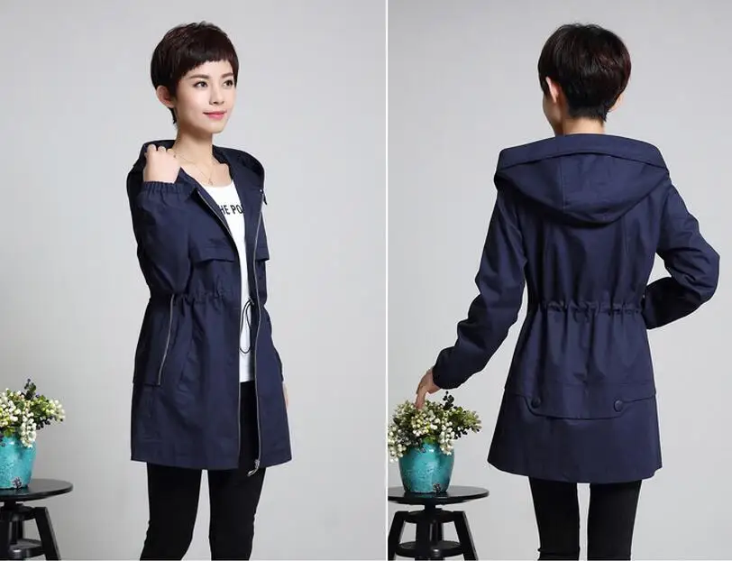 VIHKLC зимний Женский Тренч 2017 модный свободный теплый хлопок соединенный размера