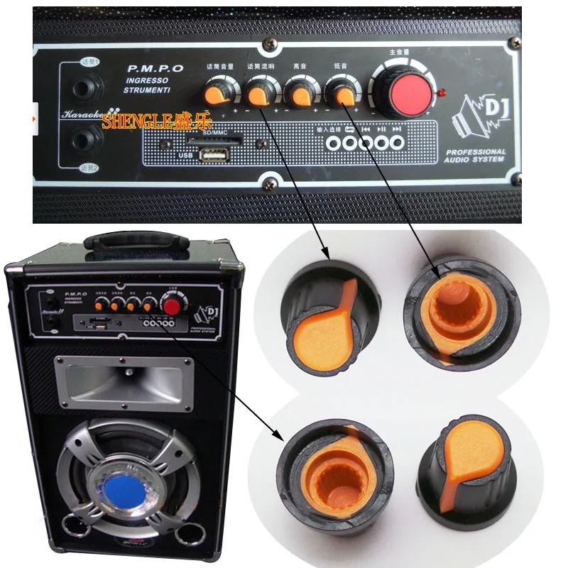 Оптовая продажа большой дизайн вал 6 мм пластиковая ручка переключателя