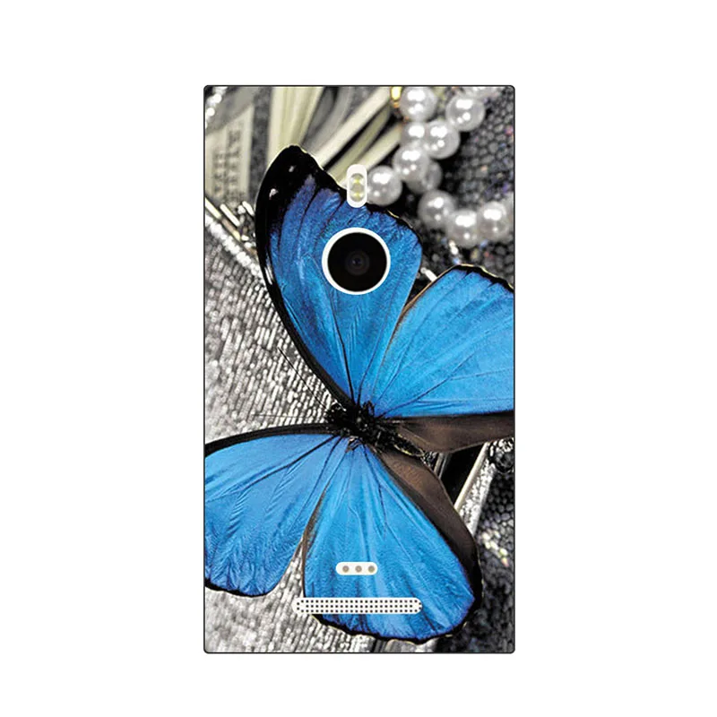 Милый модный чехол с цветочным рисунком для Nokia Lumia 925 чехлы телефона Fundas матовый