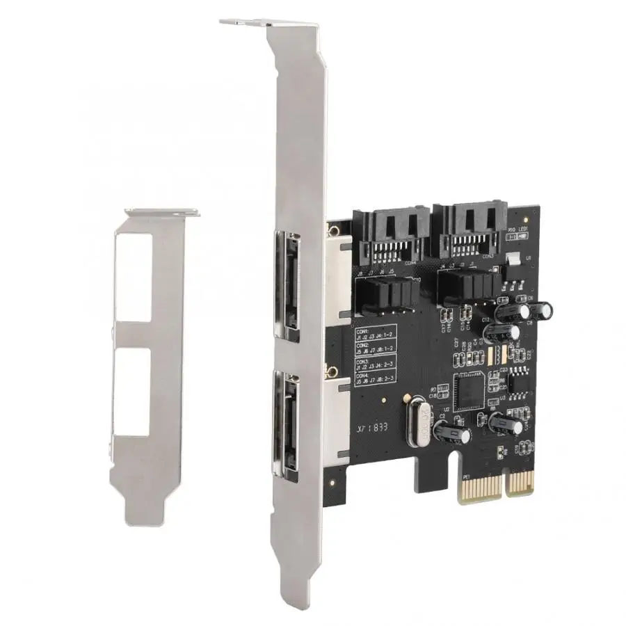 PCI к 4-портовой Sata/ESATA 3 0 Riser Card ASM1061 SATA Esata/Sata | Компьютеры и офис