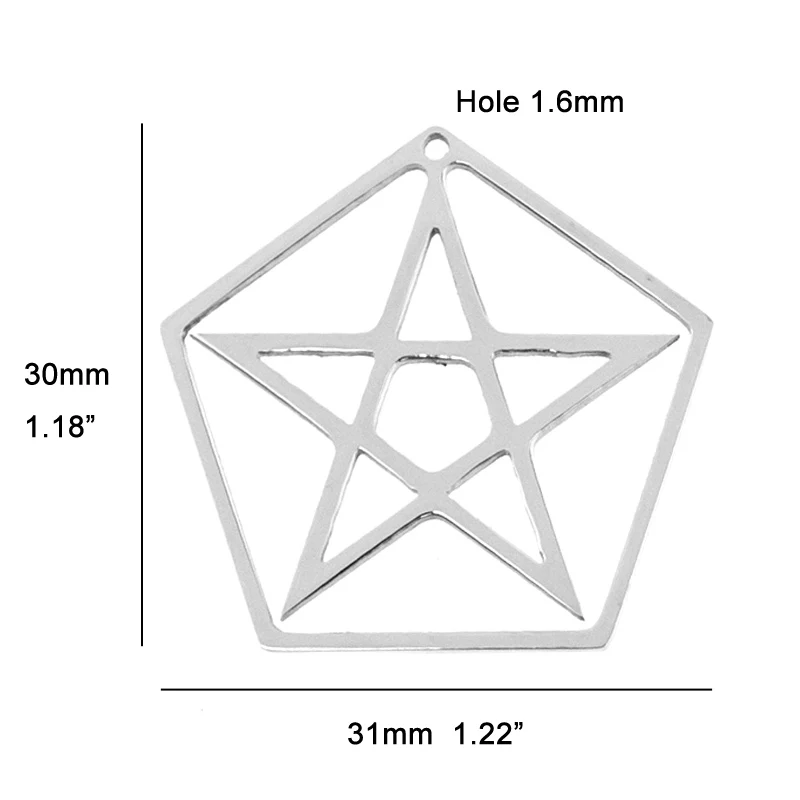 Ожерелье с шаровой звездой и подвеской Pentacle ювелирные изделия из нержавеющей