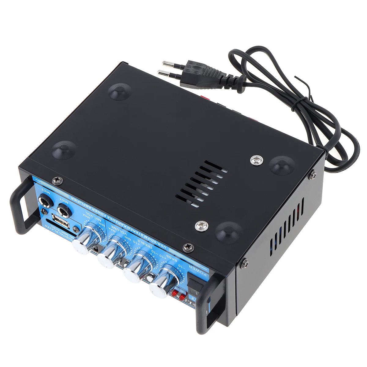 4CH Bluetooth HiFI Автомобильный MP3 стерео аудио усилитель мощности DSP цифровой FM радио плеер Поддержка SD USB DVD с пультом дистанционного управления