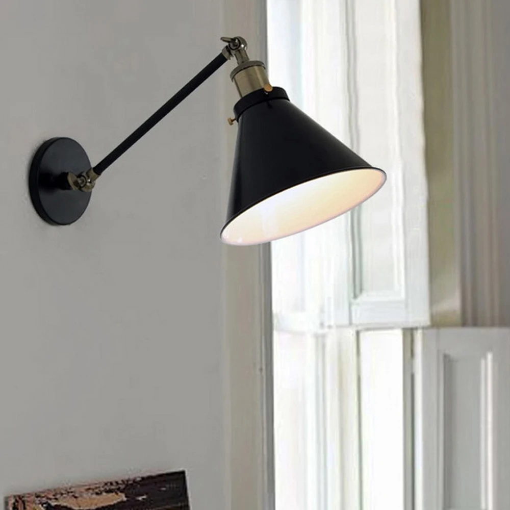 На Продажу $59.98 Горячая Vintage Промышленного Чердак Swing Arm Бра Склад Освещения Черный