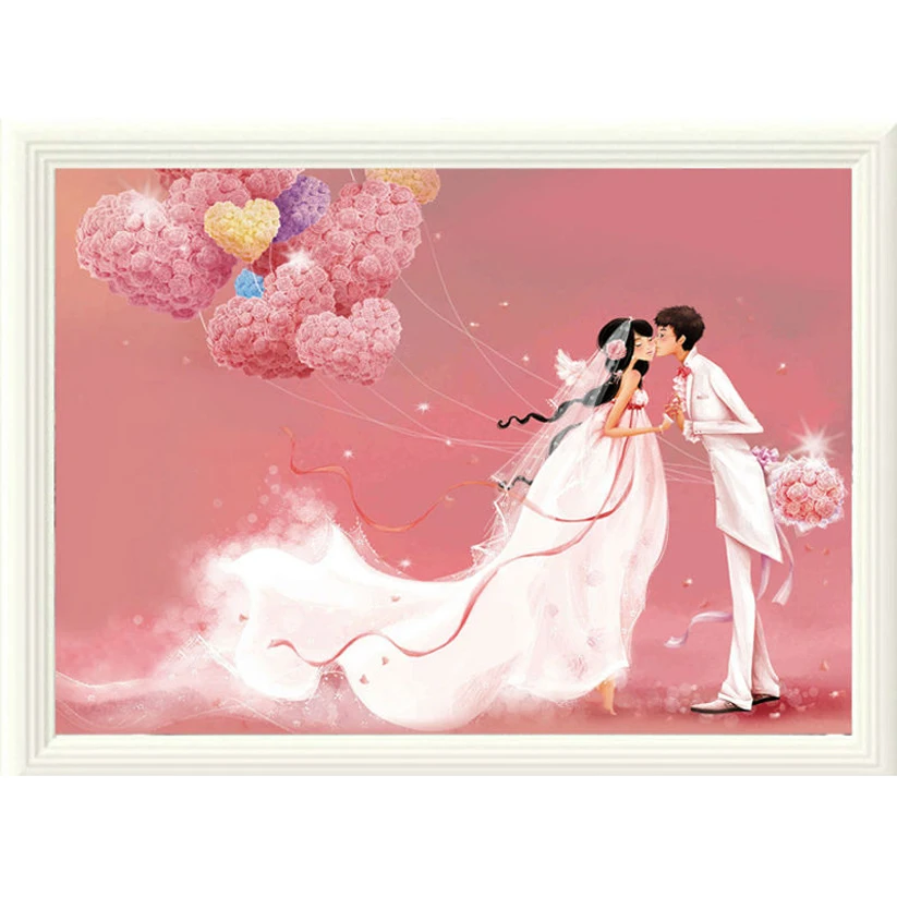 3D Алмазная вышивка сделай сам кутюр красочные краски шары крестиком Свадебные