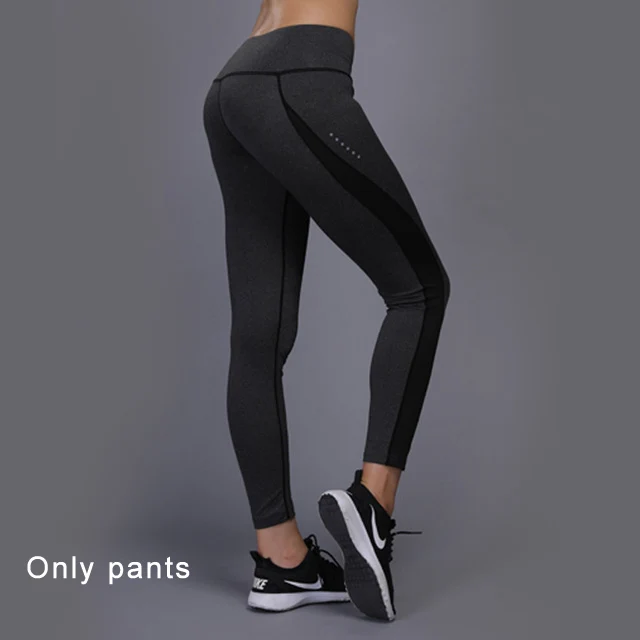 Gray Pants OLOEY Горячая быстросохнущая женская спортивная одежда леггинсы для тренажерного зала, Спортивная жилетка костюм фитнес колготки спортивный костюм топ Йога набор женский спортивный костюм - Цвет: Gray Pants