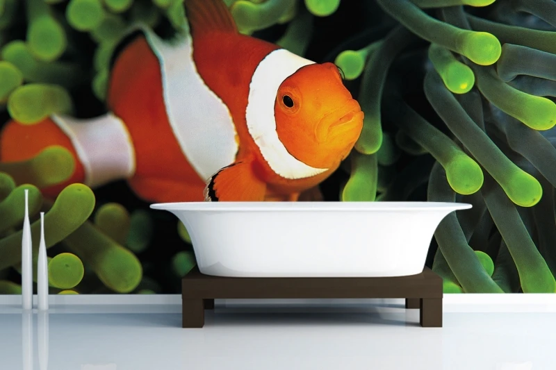 Mural Рыбы Настенные Фрески 3D обои природный гостиная mural тв диван фон|wallpapers india|sofa
