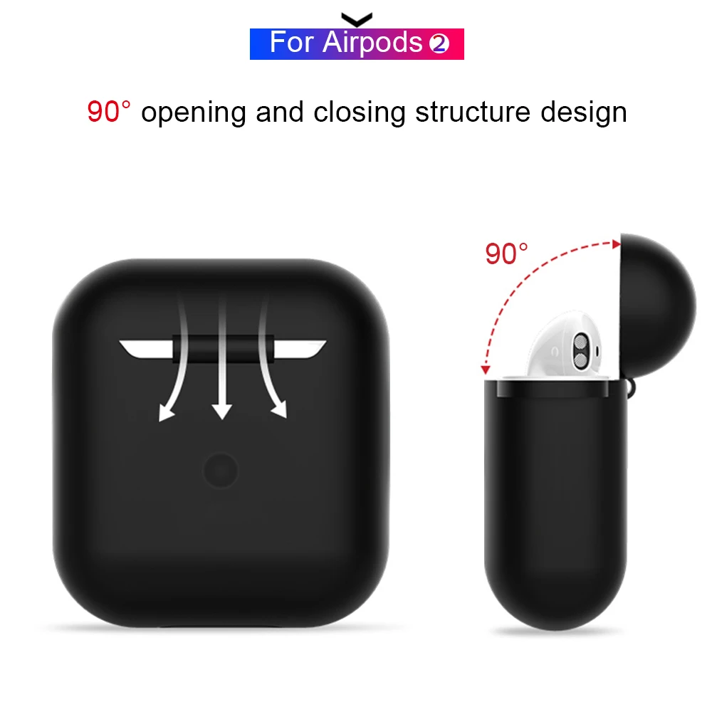 Чехол для наушников Apple AirPods 2 силиконовый чехол беспроводных Bluetooth Air Pods защитный