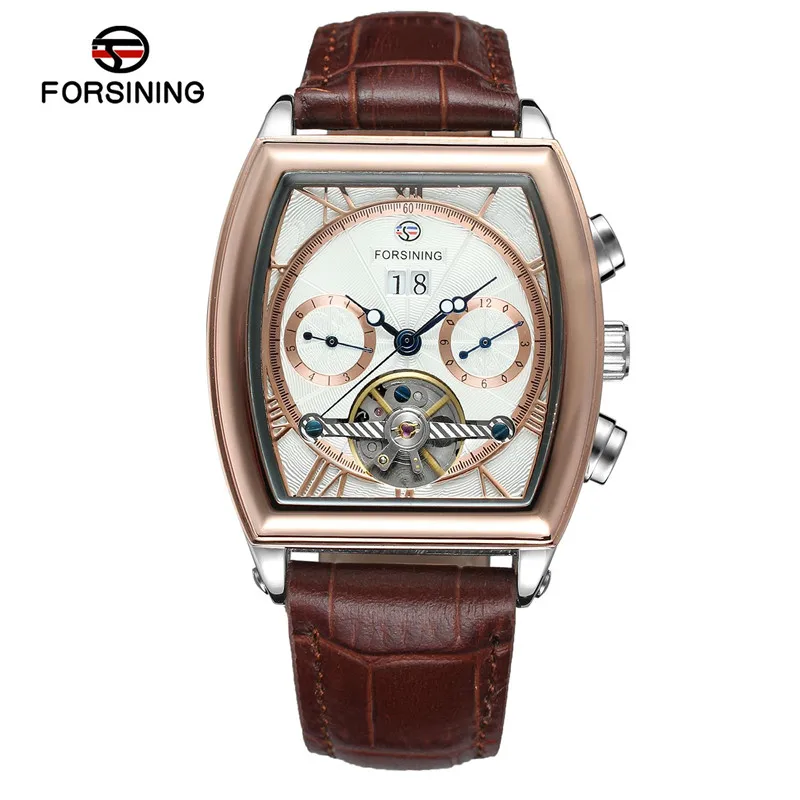 FORSINGIN Tourbillon Механические Мужские наручные часы военные спортивные мужские Топ