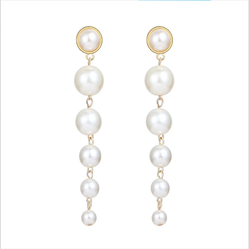 Fashion Pearl Pendant Daily Gift Lady Temperament Earrings |