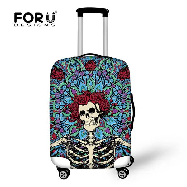 FORUDESIGNS, защитный чехол для костюма для путешествий, эластичные чехлы с черепами для 18-28 дюймов, чехол с защитой от пыли, водонепроницаемый чехол для багажа - Цвет: XD968