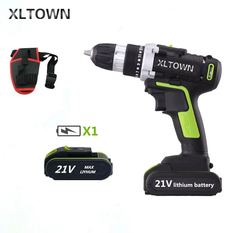 XLTOWN 21 в электрическая отвертка перезаряжаемая литиевая батарея Беспроводная электрическая дрель домашний Электроинструмент многофункциональная ручная дрель