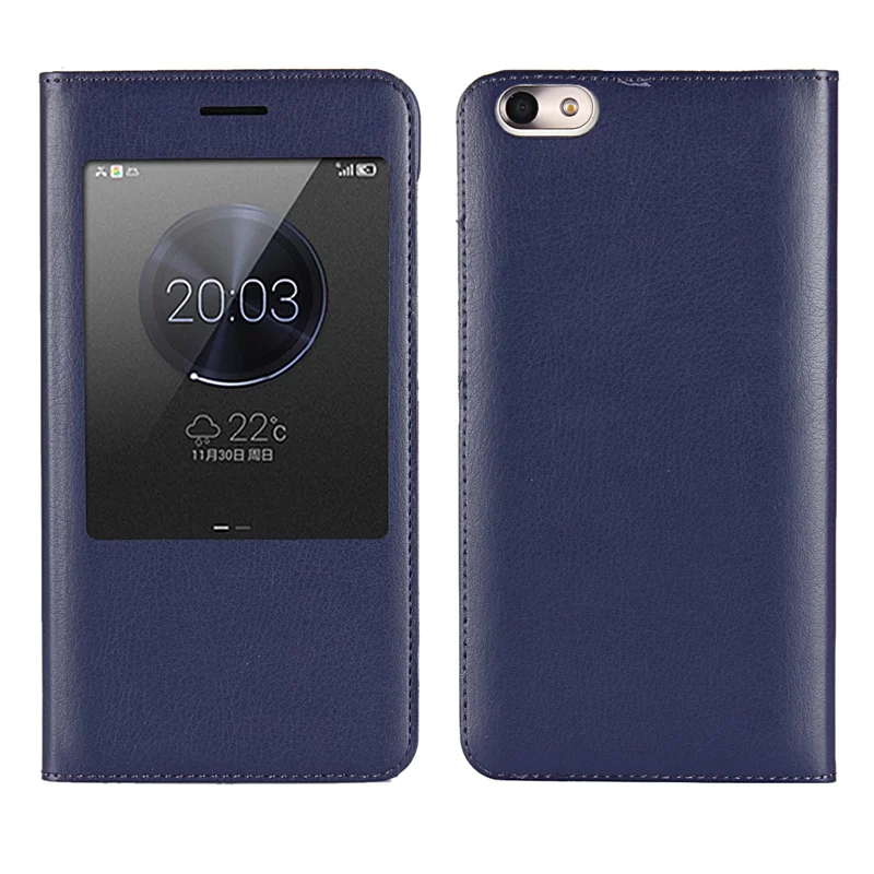 Navy Чехол для huawei Honor 4X, чехол с откидной крышкой для huawei Honor 4X4 X Che2-L11, чехол с окошком из поликарбоната, кожаный жесткий чехол kimTHmall - Цвет: Navy