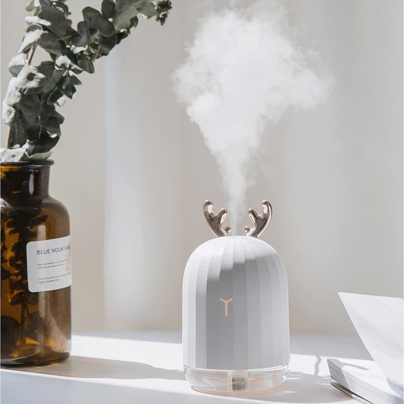 220ML USB Deer Ultrasonic Air Humidifier Aroma Essential Oil Diffuser LED Night Light Mist Maker Fogger for Home Car Xmas Gift | Бытовая