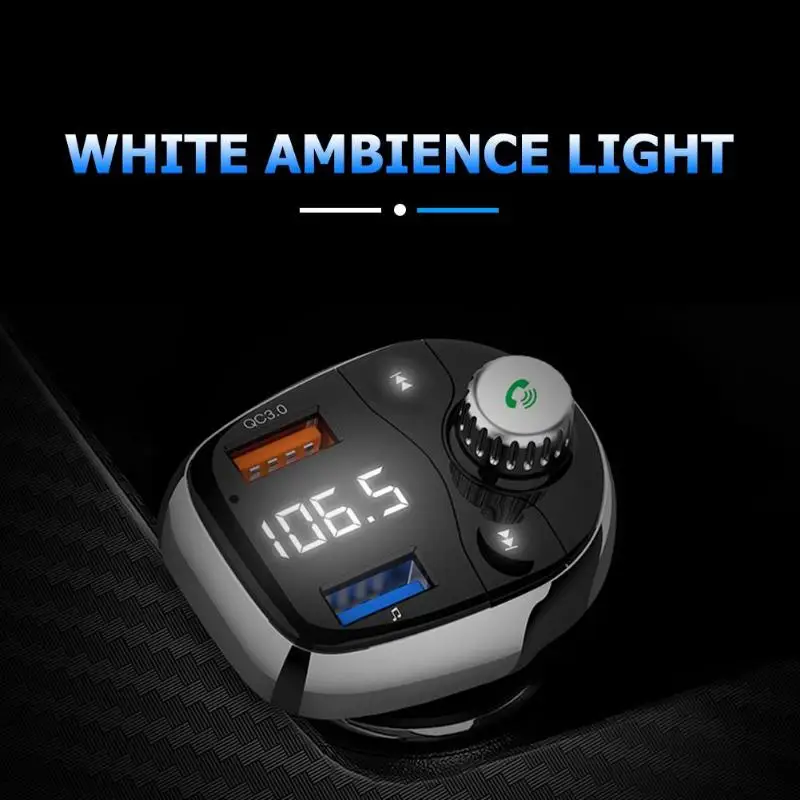 T62 Bluetooth FM передатчик модулятор беспроводной Bluetooth громкой связи автомобильный комплект MP3 плеер QC3.0 USB быстрая зарядка зарядное устройство