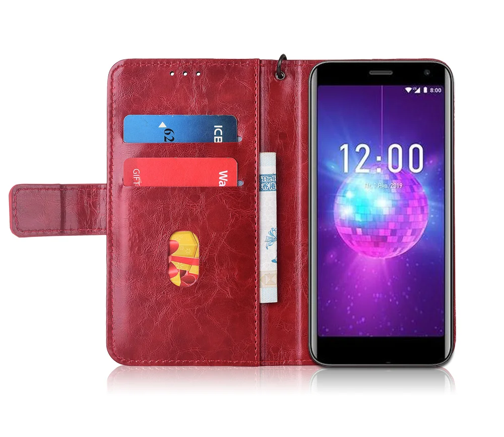 Кожаный чехол-книжка с ремешком для Jinga Hit 4G Fundas 100% | Мобильные телефоны и