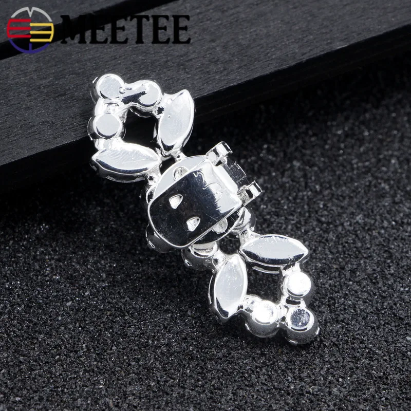 Meetee/1 пара (2 шт.) модные туфли со стразами с пряжкой на ремешке сумка для одежды