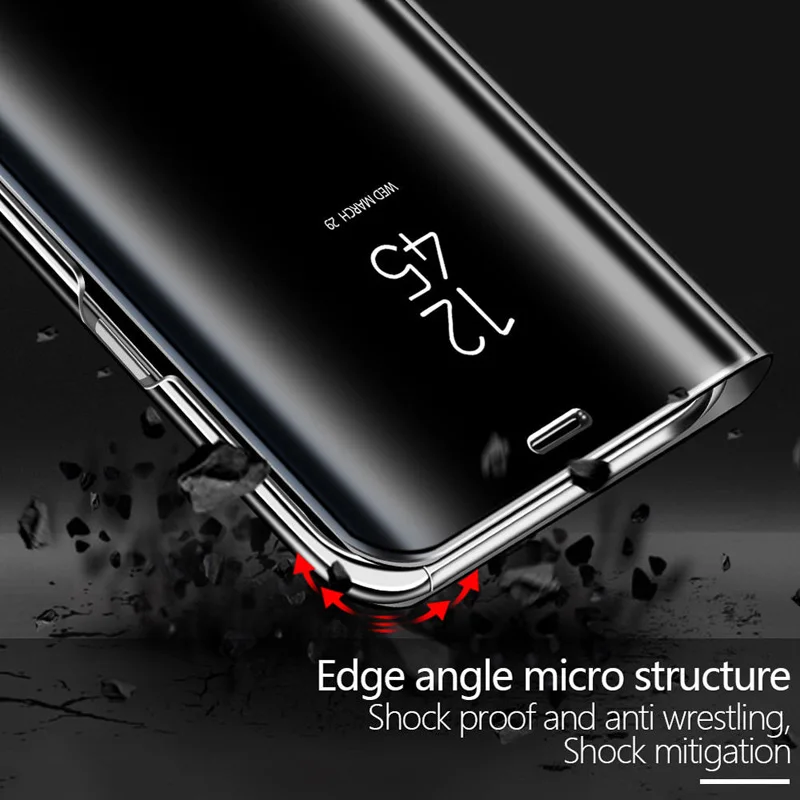

Clear Mirror Smart Case For Huawei P 20 Mate 8 9 Lite P Smart Play Leather Case for Huawei P20 Pro P10 P9 Plus Mate10 Pro Cover