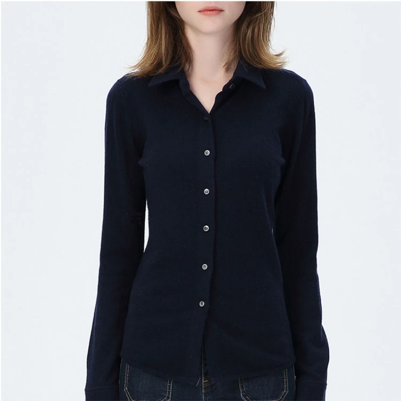 2018 Spring Autumn Women Cashmere Wool Sweaters Cardigans Turn Down Neck Sexy Casual Fashion Solid Color Femme Knitted Plus Size |