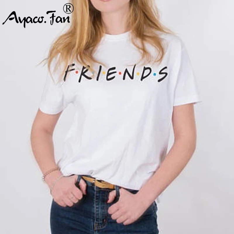 Футболки с надписью FRIENDS для женщин женская футболка бойфренд девушек