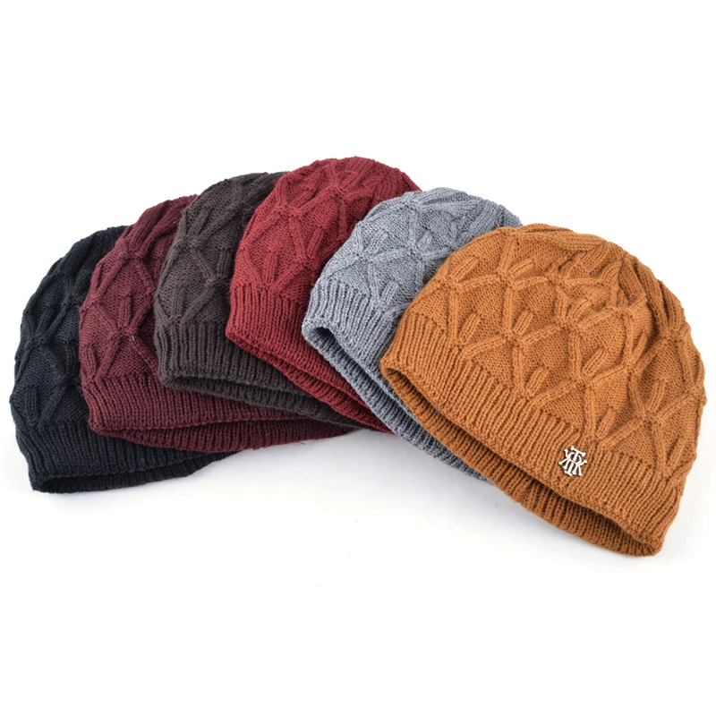 Мужская зимняя вязаная шапка мужские вельветовые кепки Толстые шапки в стиле хип