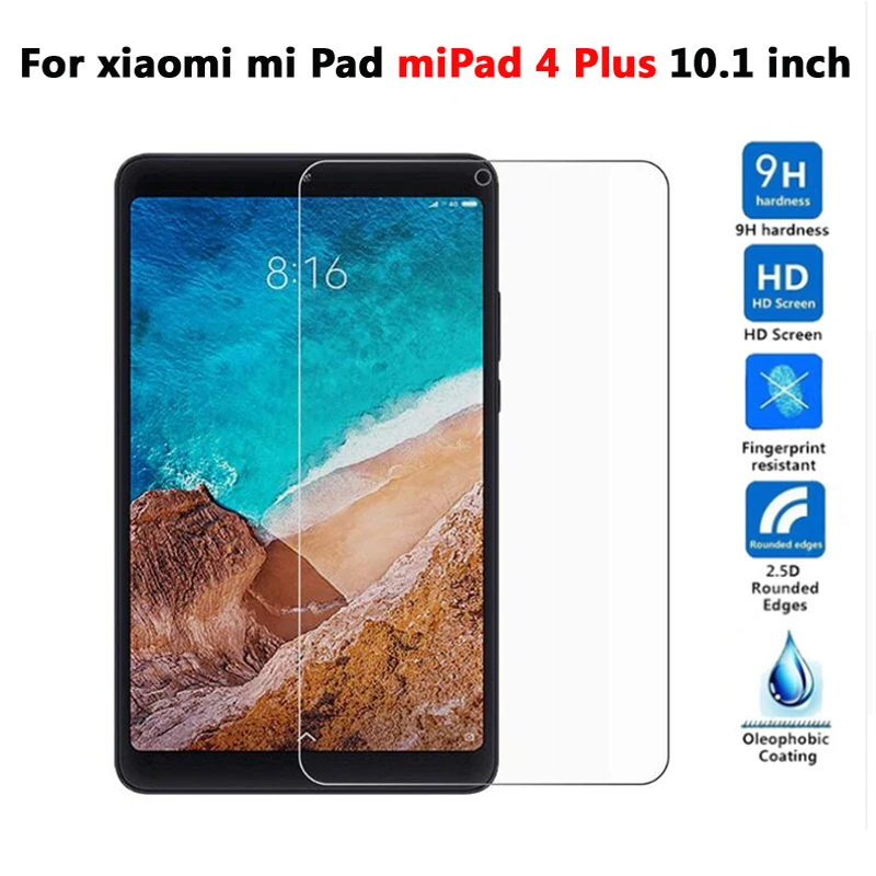 Защита экрана для xiaomi mi Pad 4 Plus 10,1 дюймов закаленное стекло для планшета защитная пленка сумка премиум-класса чехол