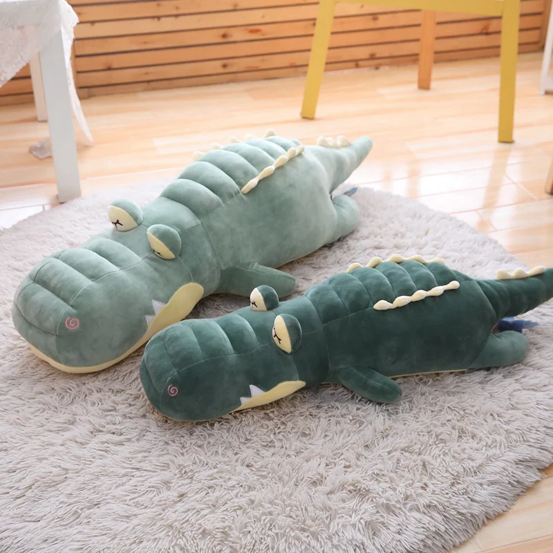 

80cm/100cm Big Simulation Crocodile Plush Toy Soft Crocodile Stuffed Cartoon Animal Doll Home Decor Pillows Cushion Boy Gifts
