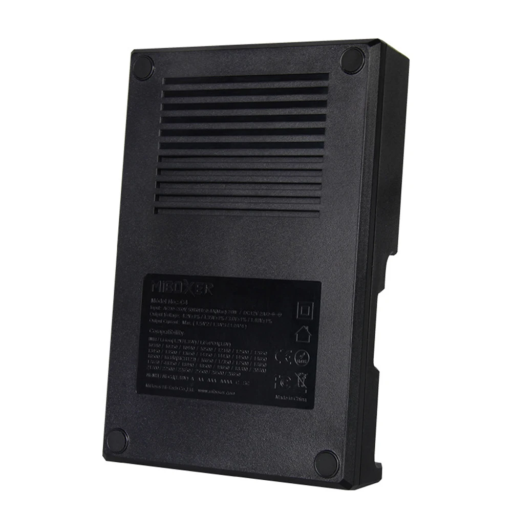 MiBOXER Универсальный 1.5A 4 отсека ЖК-зарядное устройство для 18650 Li-Ion LiFePO4 Ni-MH Ni-Cd AA 21700 18490 17670 R13650 17355 16340