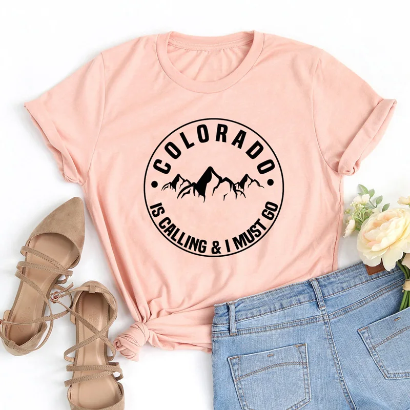 Colorado Is caling And I Must Go футболка стильные женские футболки и топы в стиле кэжуал с
