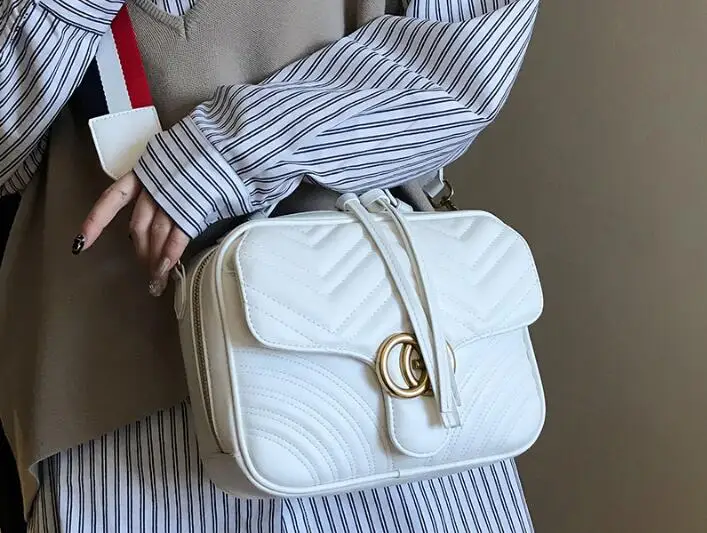 White Цветной ремень, модные роскошные сумки на плечо, женские сумки-ведро, кошелек, цветные большие дамские сумочки, женская сумка через плечо - Цвет: White