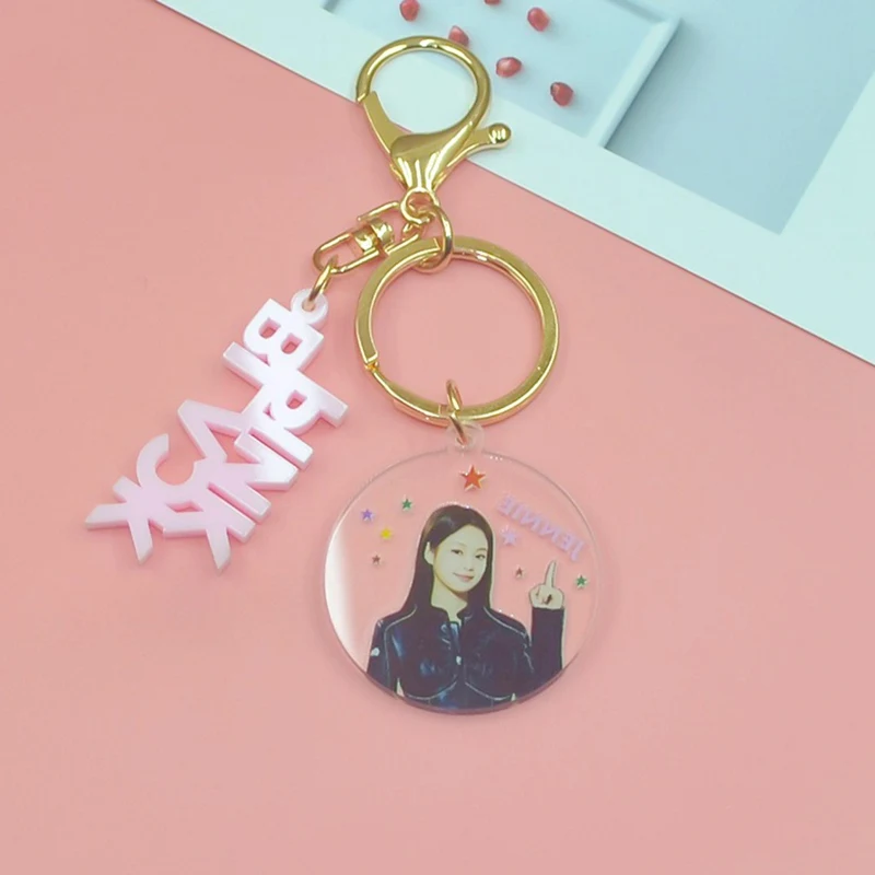 Черный Розовый Дважды Txt Got7 Lisa Jennie Jisoo розовый акриловый креативный брелок Подвеска симпатичная цепочка для ключей кольцо сумка подвеска кольцо для телефона