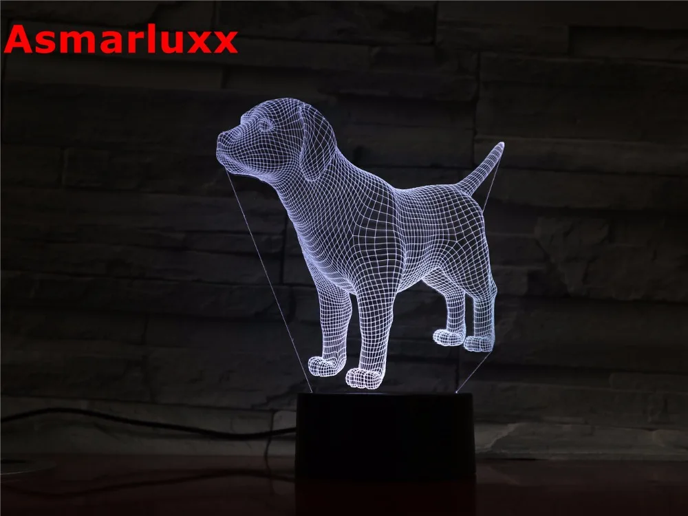 

Cute Lovely 3D Dog Night Lamp LED Lighting with Multi-colors Desk Lamp as Children Gifts Party Home Decor Sleep Light Drop Ship