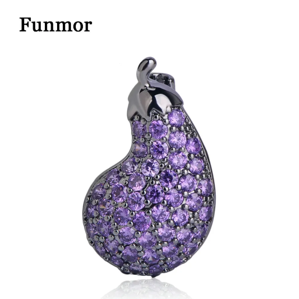 Забавная медная брошка в форме яиц FUNMOR пистолет черного цвета с полностью