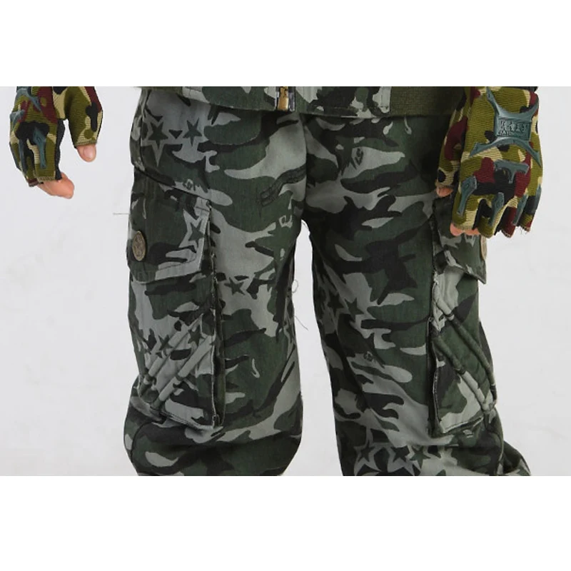 Теплый зимний костюм для военной тренировки камуфляжный мальчиков хлопковая