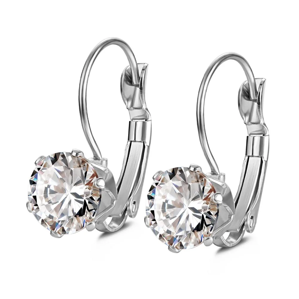 

Высококачественные модные серьги из нержавеющей стали Bling кубический цирконий CZ, гипоаллергенные