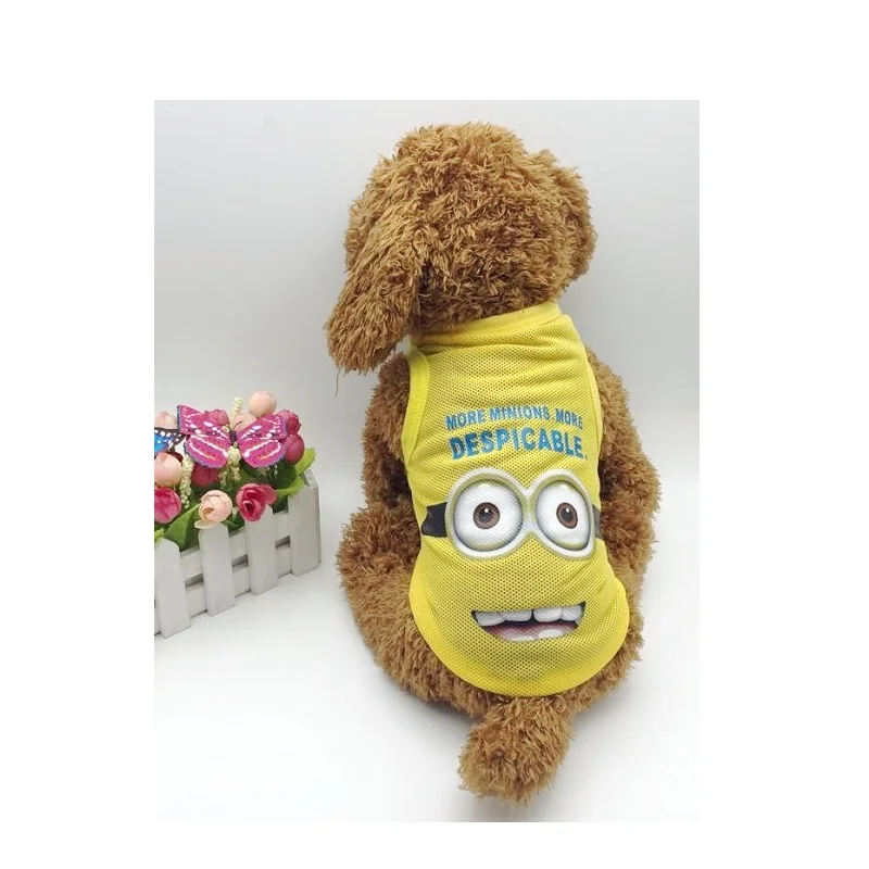 Летняя жилетка для питомцев милая серая Одежда собак Тоторо сетчатые рубашки