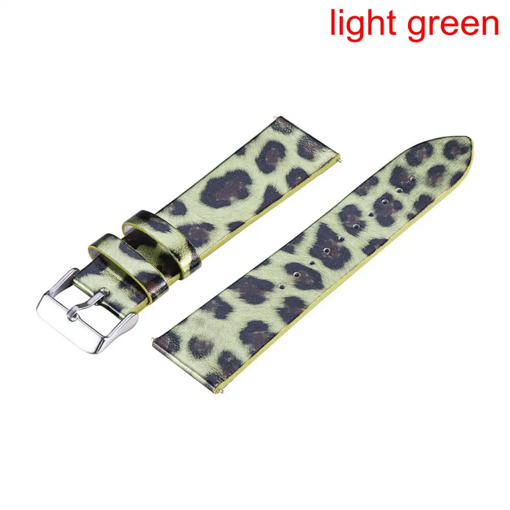 light green Новая мода сменный ремешок для часов из искусственной кожи ремешок для часов Леопардовый Браслет с надписью ремешок для Fit bit versa lite/versa/blaze - Цвет: light green