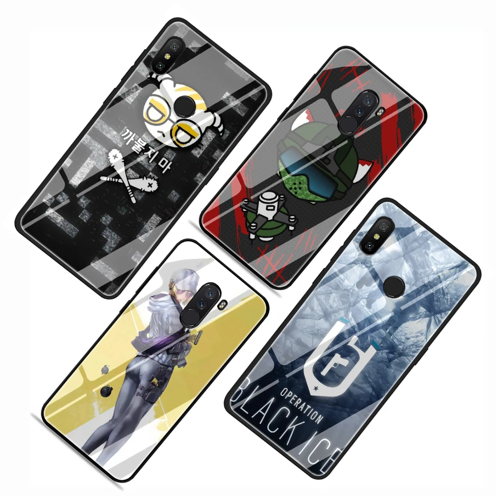 Чехол для телефона из закаленного стекла Rainbow Six Siege для Xiaomi mi 8 9 Red mi 4X 6A Note 5 6 7 Pro Pocophone F1