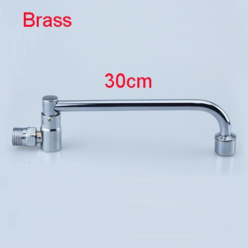 Brass 30cm Цинк и латунь материал серебряный цвет 20-30 см носик 2 модели настенный вращать переключатель холодной воды кухонная раковина кран L15116 - Цвет: Brass 30cm