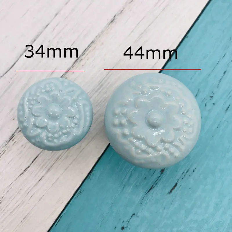 Mix Винтаж смотрятся с тиснением и изображением дизайн Керамика ручки двери