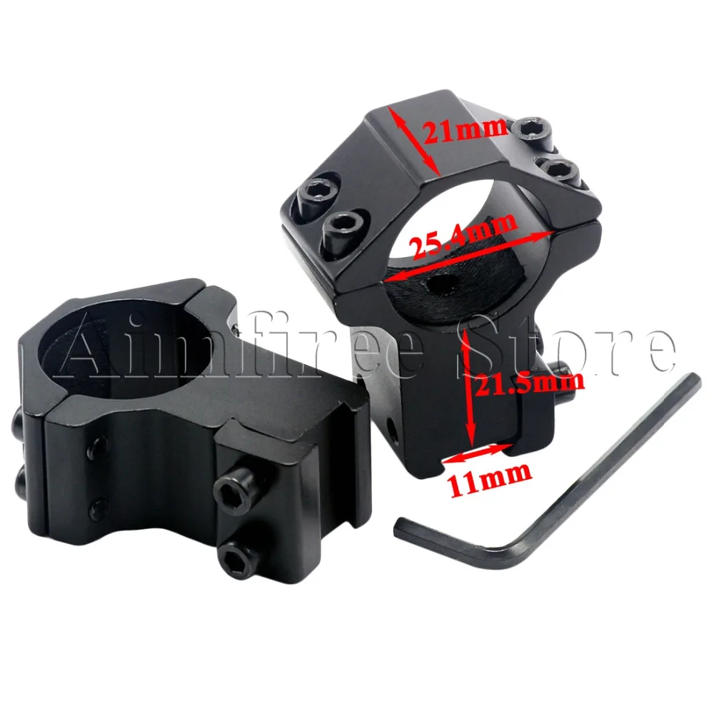 2PCS 25.4mm 1 Inch 1&quot Rings High Profile Scopes Mounts for 11mm Picatinny Dovetail Scope Rail Mount Hunting | Спорт и
