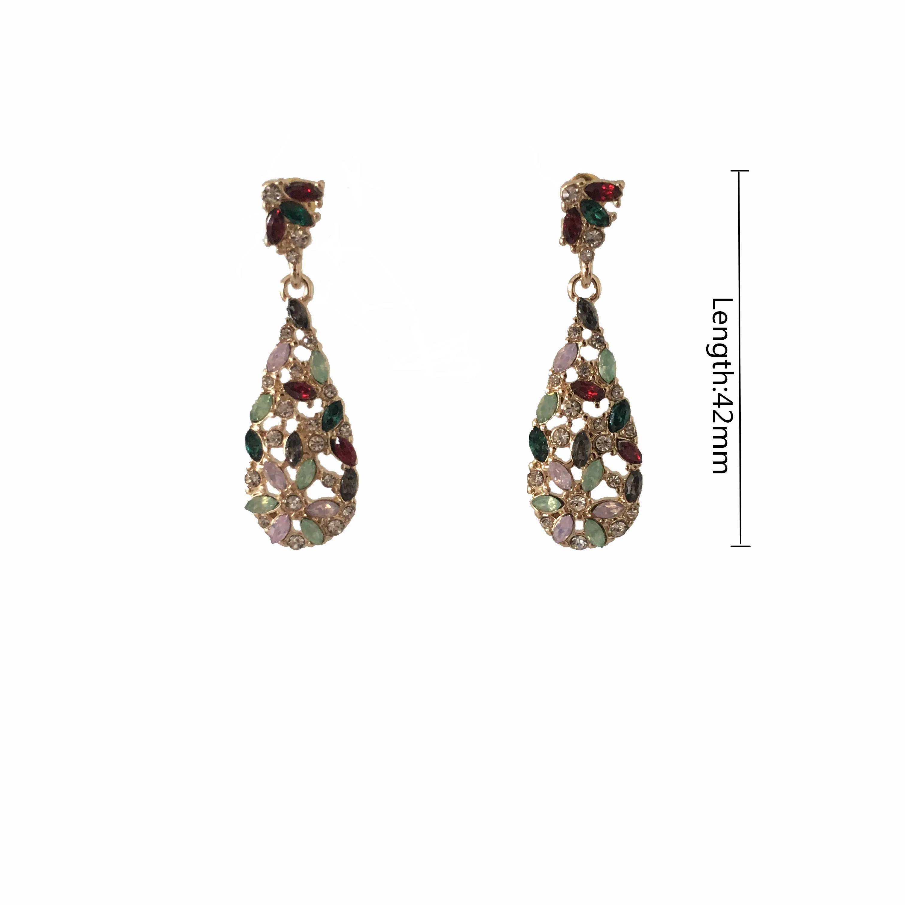 F/W новое поступление великолепные С Покрытием золотого цвета красочные каменная Подвеска Серьги-капли для женщин pendientes mujer moda драгоценные камни