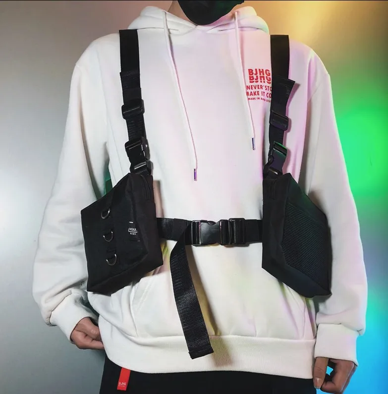 Новинка 2019 нагрудная сумка в стиле хип хоп kanye west street ins популярный стиль Военная