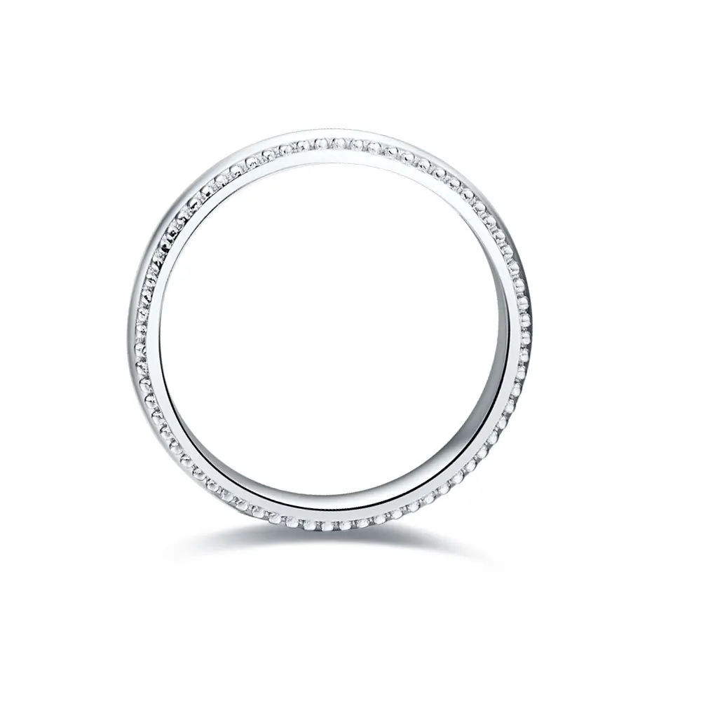 

Men Jewelry Brief Ring Sawtooth Stamped Pt950 Engagement Sterling Silver Ring For Man Wedding Jewelry ring White Gold Plated