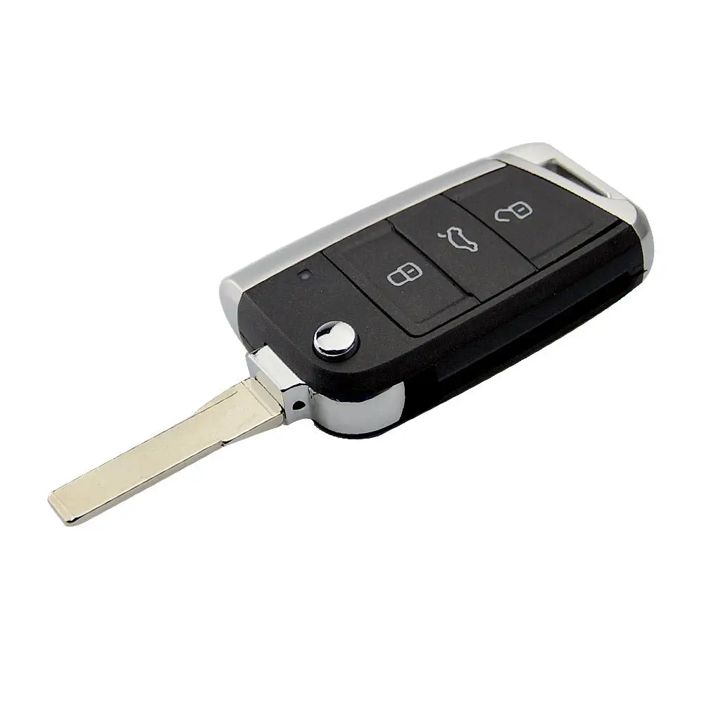 43 Okeytech 3 кнопки дистанционного ключа автомобиля оболочки чехол Брелок для Volkswagen Passat Golf 7 MK7 Skoda Seat Leon для Skoda Octavia - Количество кнопок: 43
