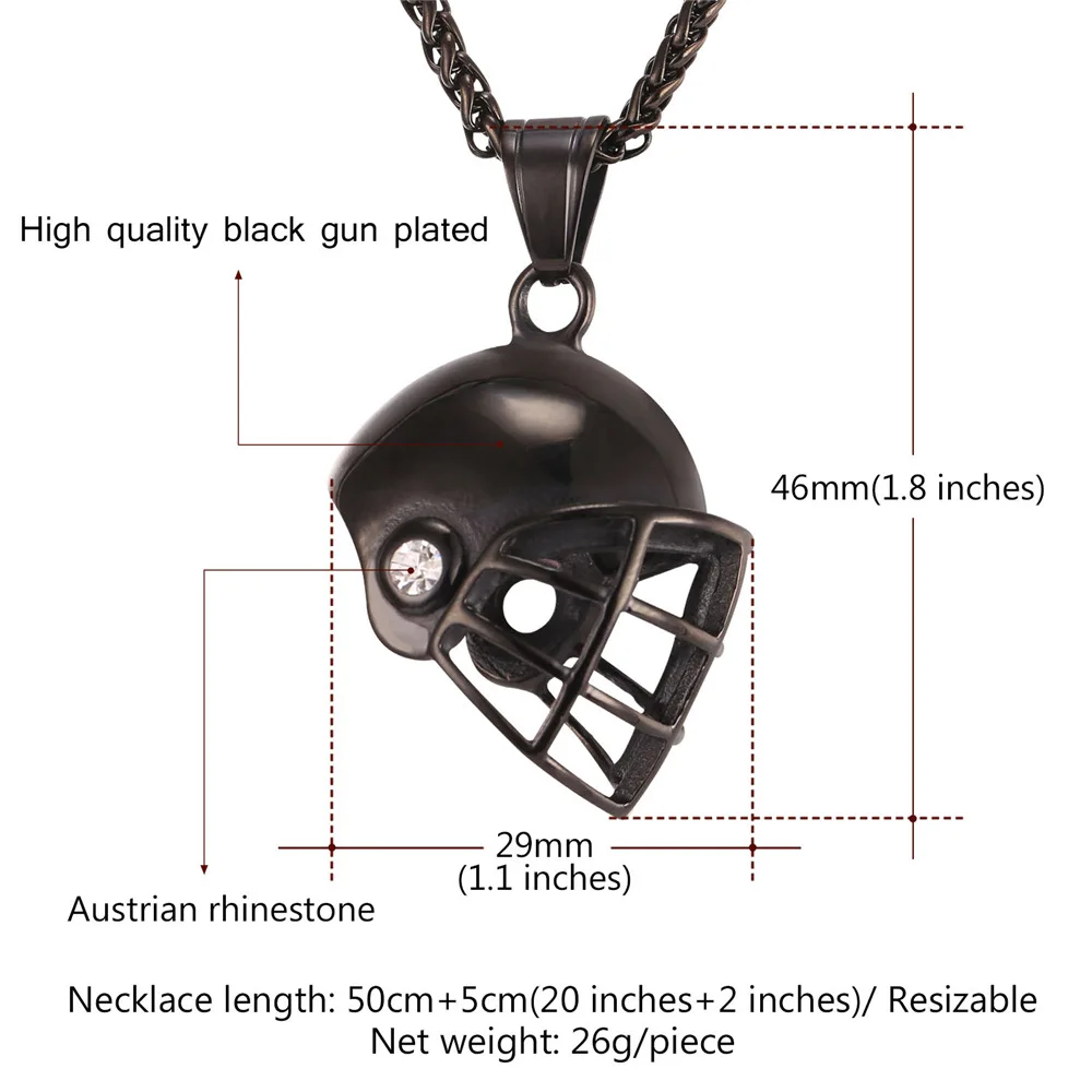 Ожерелье с подвеской золотого/черного/из нержавеющей стали для мужчин/женщин