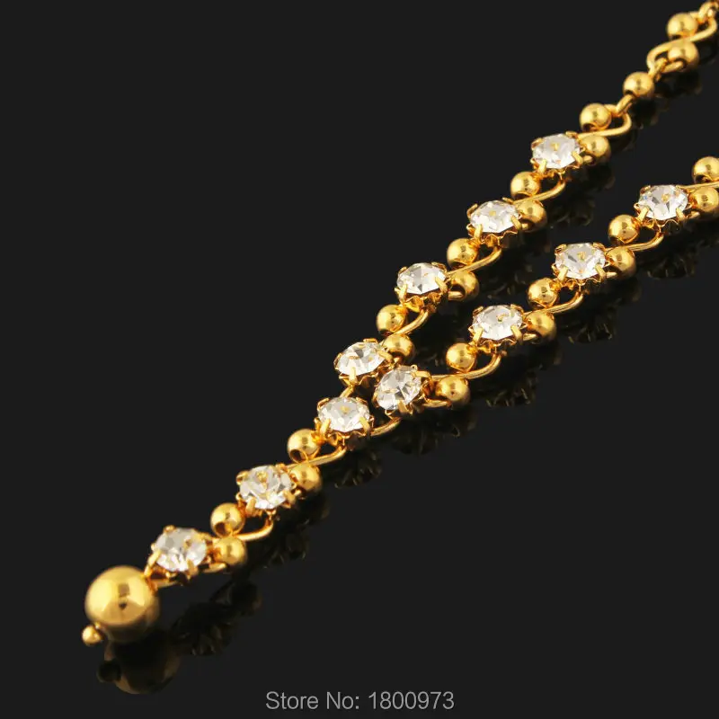 Высококачественное позолоченное хрустальное ожерелье с подвеской витая