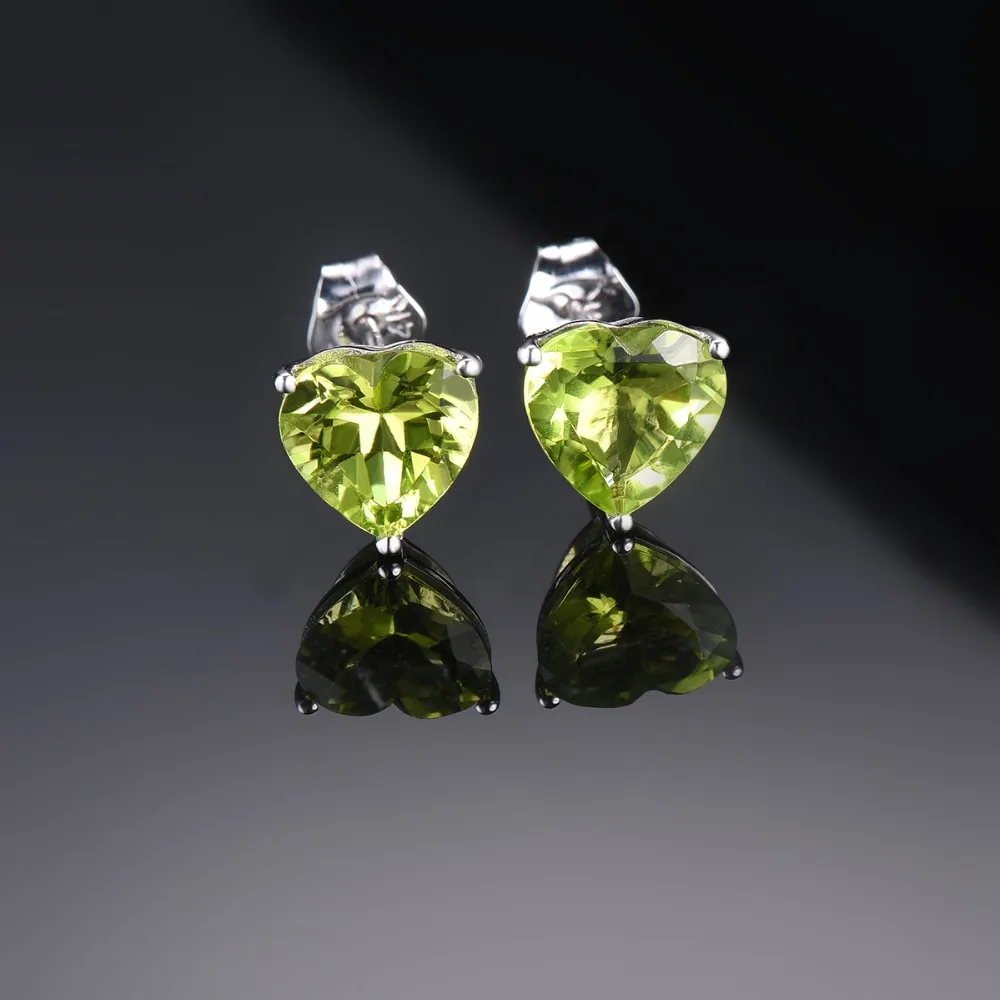LP Solid 14K белое золото натуральный драгоценный камень шпилька из перидота серьги &