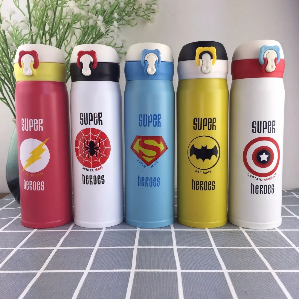 Вакуумная Изолированная чашка с принтом super hero 1 шт. 5 дизайнов термосы чайная my